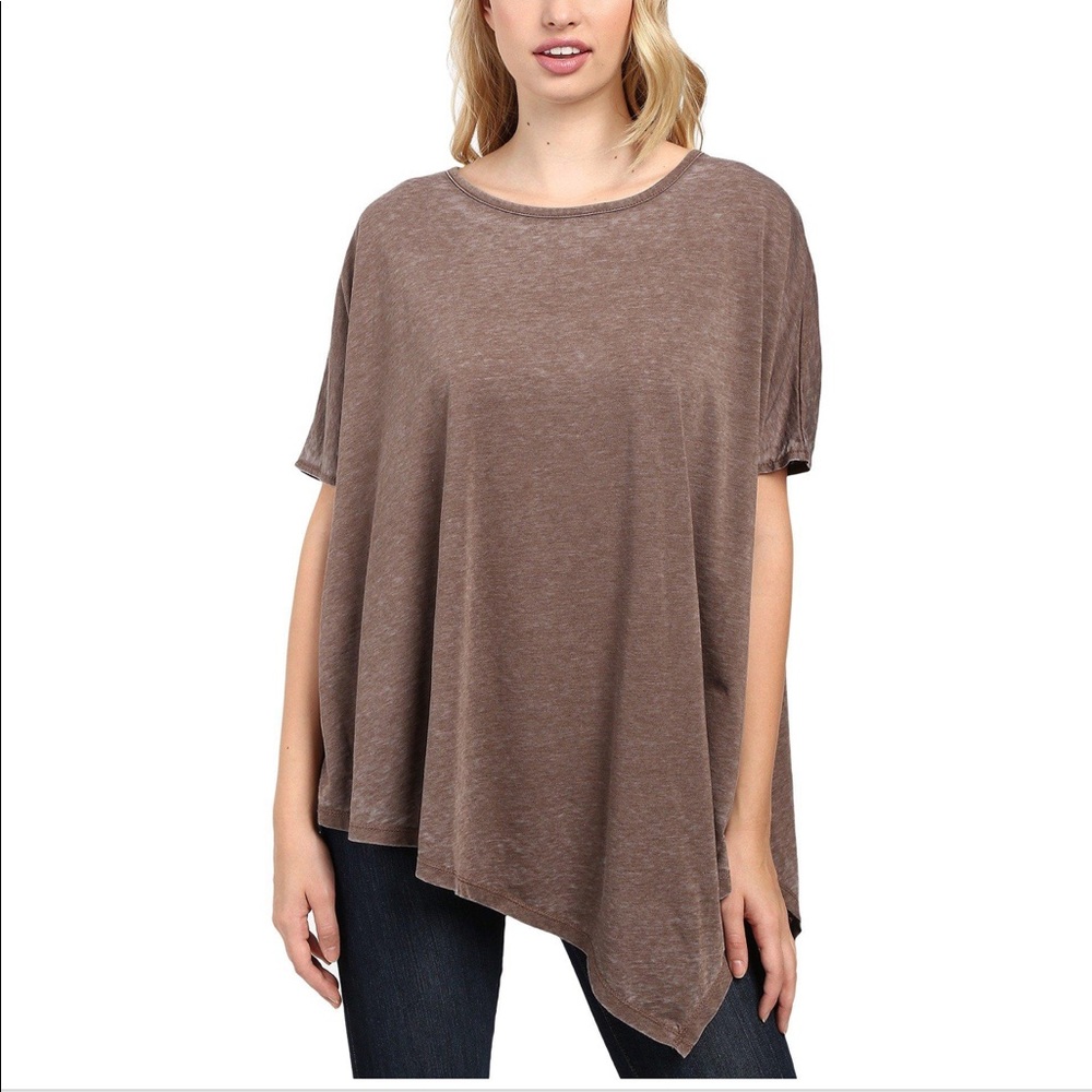 JAG JEAN Isabella Poncho Tee Burnout Jersey